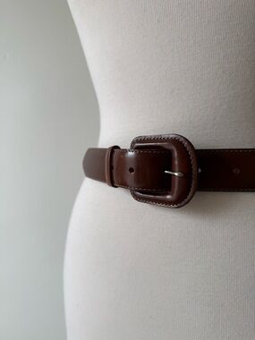 Vintage Brown Minimalist Jacob Premium Cobbler Leather Belt